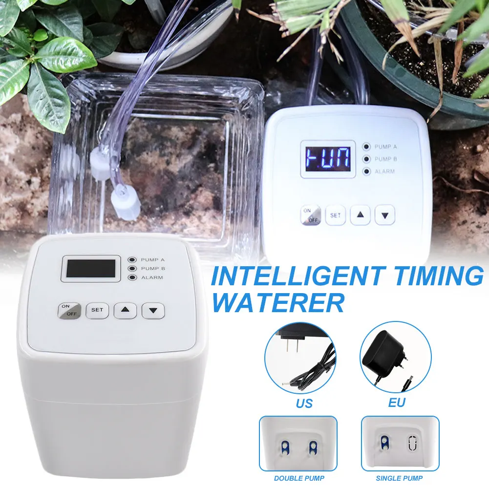 Home Garden Supplies Potted Plants Watering Device Double Pump Intelligent Timer Controller ABS Automatic Drip Irrigation System
Home Garden Supplies Potted Plants Watering Device Double Pump Intelligent Timer Controller ABS Automatic Drip Irrigation System