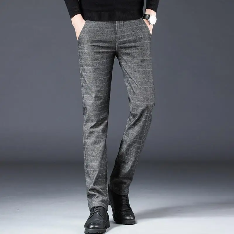 Men Business Casual Pants Plaid Suits Pants New Male Straight Slim Fit Casual Trousers Men Spring Autumn Men Suits Pants Size 38
Men Business Casual Pants Plaid Suits Pants New Male Straight Slim Fit Casual Trousers Men Spring Autumn Men Suits Pants Size 38