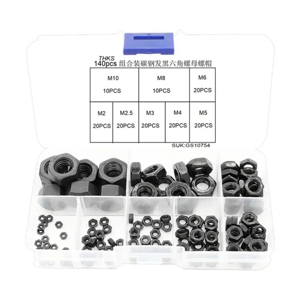 Carbon Steel 140Pcs Small High Hardness Screw Hex Nut Screw Hex Nut High Hardness for Construction Machinery
Carbon Steel 140Pcs Small High Hardness Screw Hex Nut Screw Hex Nut High Hardness for Construction Machinery