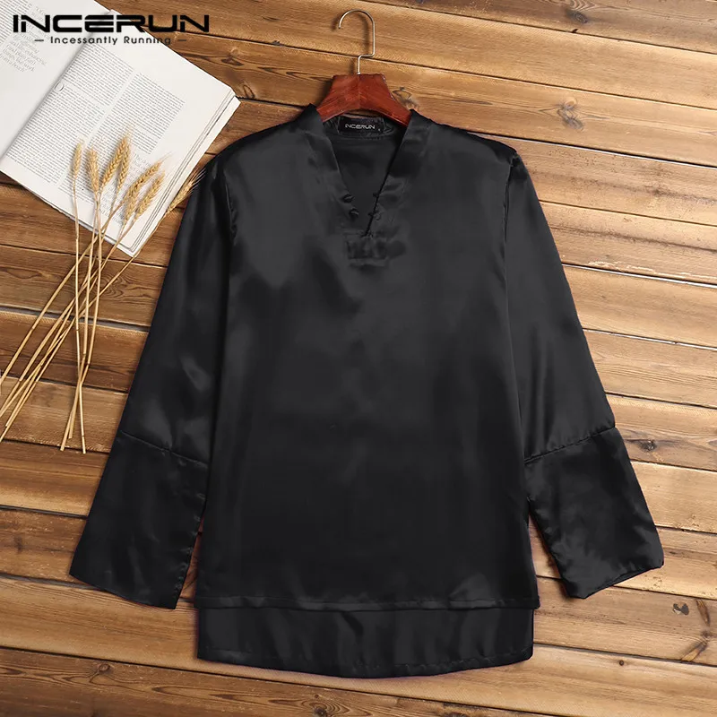 Fashion Sleepwear Men Sleep Tops Long Sleeve V-neck Tops Leisure Cozy Solid Color Soft Men Homewear Nihgtwear INCERUN
Fashion Sleepwear Men Sleep Tops Long Sleeve V-neck Tops Leisure Cozy Solid Color Soft Men Homewear Nihgtwear INCERUN