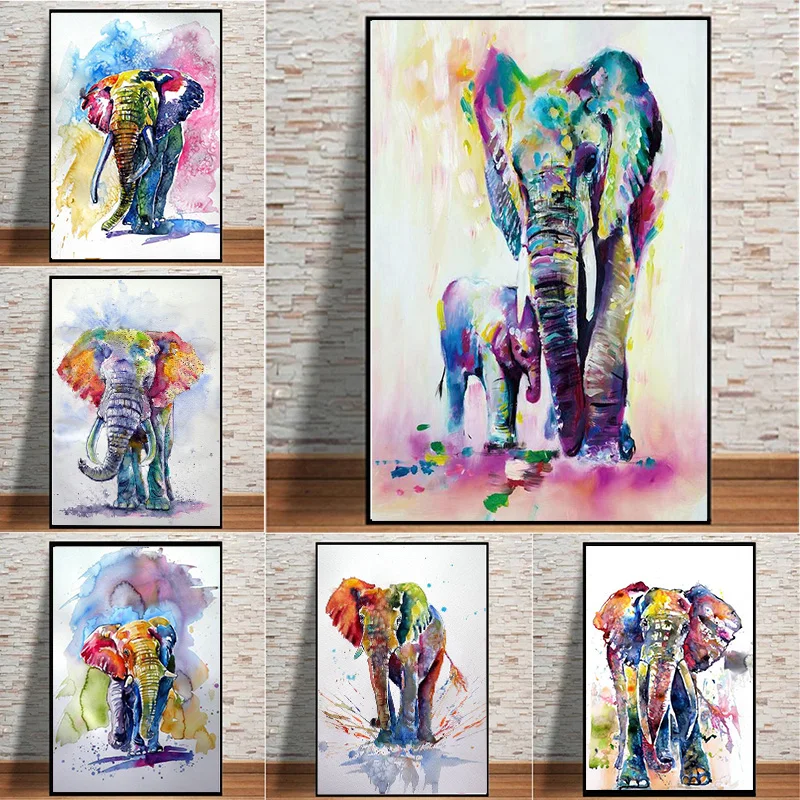 Watercolor Elephant Colorful Canvas Painting Wall Art Cute Animal Canvas Pictures Home Decor Poster And Prints For Living Room
Watercolor Elephant Colorful Canvas Painting Wall Art Cute Animal Canvas Pictures Home Decor Poster And Prints For Living Room