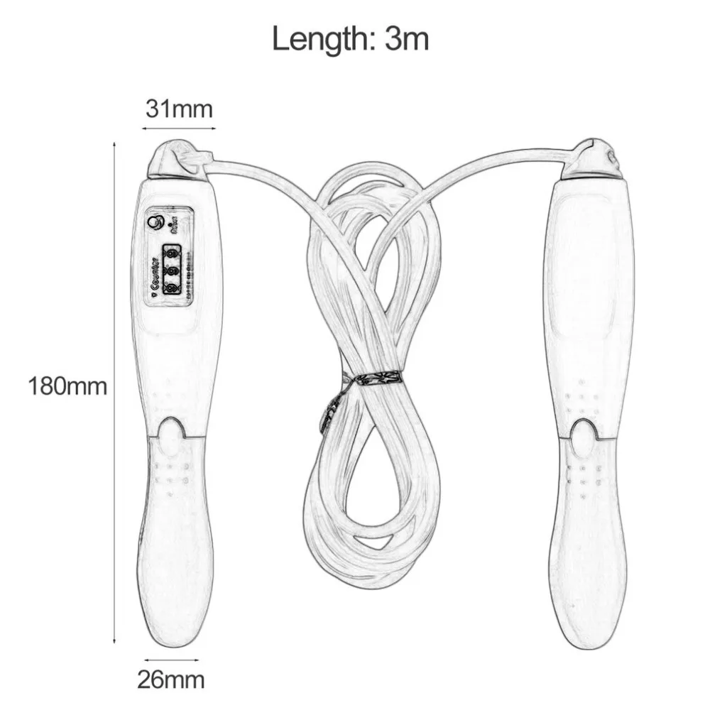 Sports Fitness Exercise Jump Ropes Counting Skipping Rope Tool Fast Speed Number Counter Gym Equipment Wholsale Drop Shipping
Sports Fitness Exercise Jump Ropes Counting Skipping Rope Tool Fast Speed Number Counter Gym Equipment Wholsale Drop Shipping