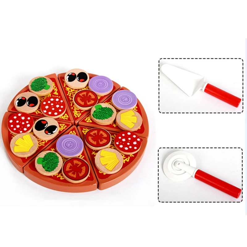 Simulation Wooden Cut Pizza Vegetables,Kitchen Food Toy,Hands-on Ability Pretend Game,Children Educational Toy,Baby Gift
Simulation Wooden Cut Pizza Vegetables,Kitchen Food Toy,Hands-on Ability Pretend Game,Children Educational Toy,Baby Gift