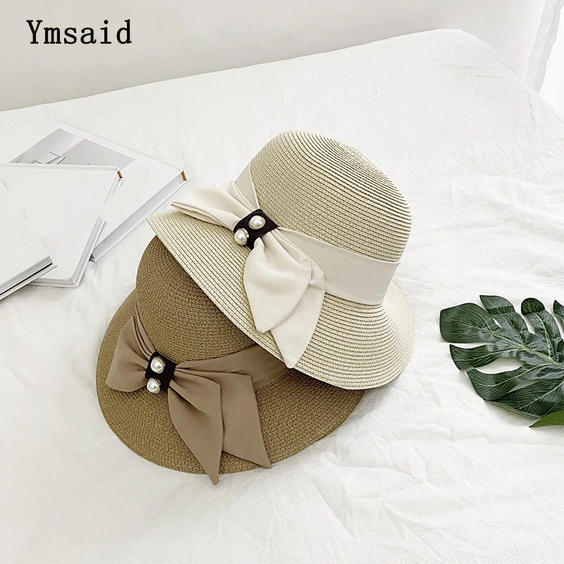 Summer Sun Hat For Women Straw Hat Fashion Pearl Bow Wide Brim Beach Hats Girl Boater Hats Foldable UV Packable Travel Cap
Summer Sun Hat For Women Straw Hat Fashion Pearl Bow Wide Brim Beach Hats Girl Boater Hats Foldable UV Packable Travel Cap