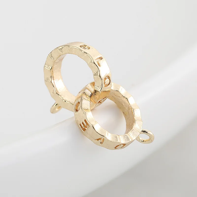 14K bag gold color double ring pendant DIY accessories creative English Love Pendant Necklace Pendant material
14K bag gold color double ring pendant DIY accessories creative English Love Pendant Necklace Pendant material
