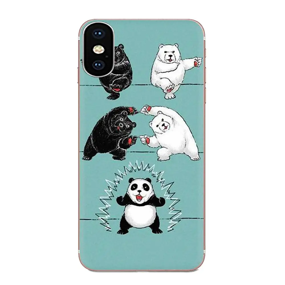 Для Apple iPhone 4 4S 5 5C 5S SE 6 6S 7 8 11 Plus Pro X XS Max XR чехлы для телефонов Dabbing Panda | Мобильные