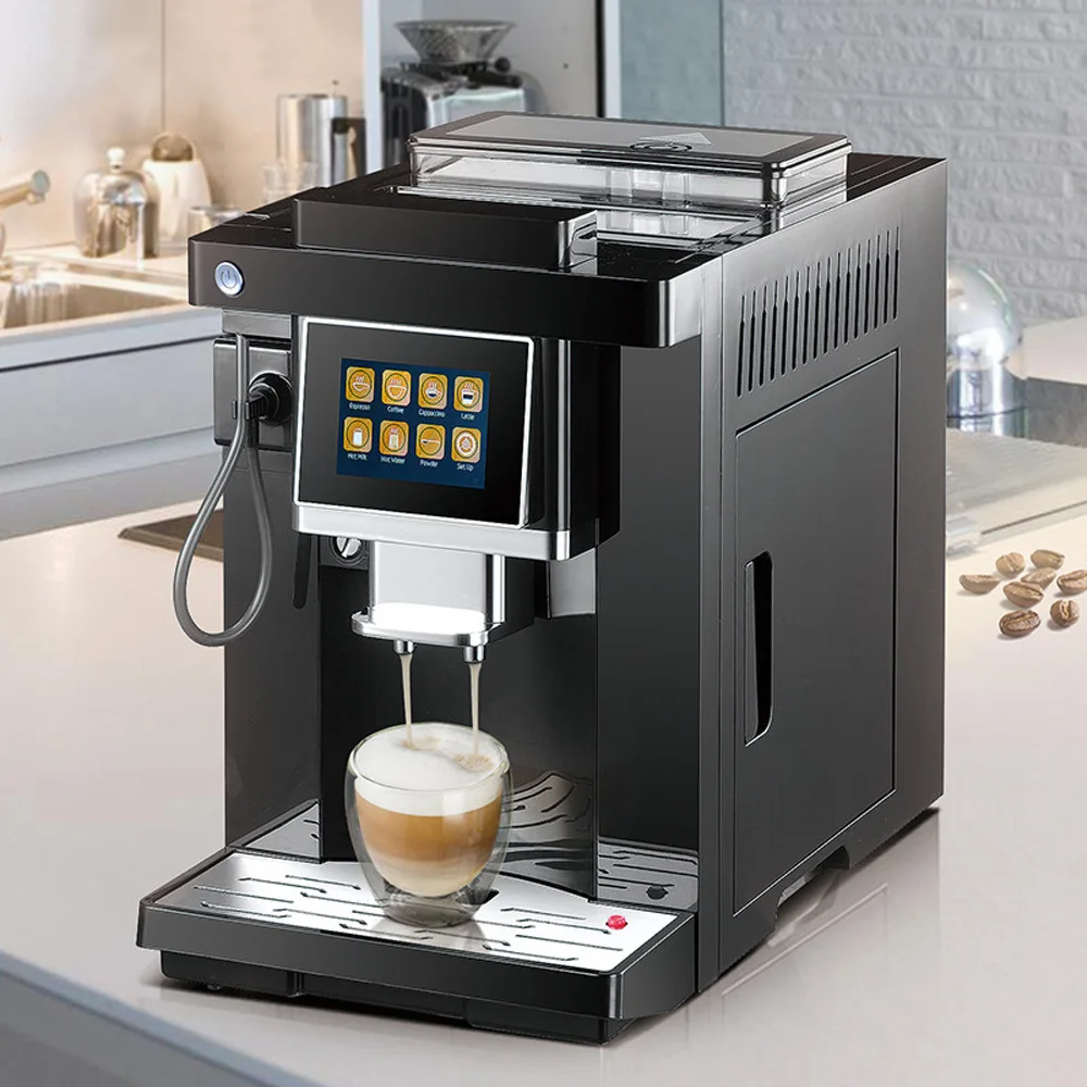 Touch screen smart one-button fancy coffee machine home automatic Italian grinder small
Touch screen smart one-button fancy coffee machine home automatic Italian grinder small