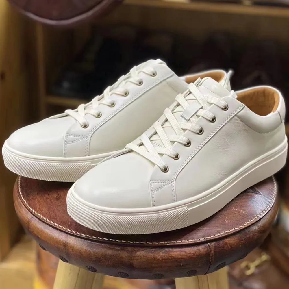 2022 Breathable Brand Men Casual Sneakers Classic Outdoor White Couple Shoes Real Soft Leather Lace Up Handmade Student Loafers
2022 Breathable Brand Men Casual Sneakers Classic Outdoor White Couple Shoes Real Soft Leather Lace Up Handmade Student Loafers