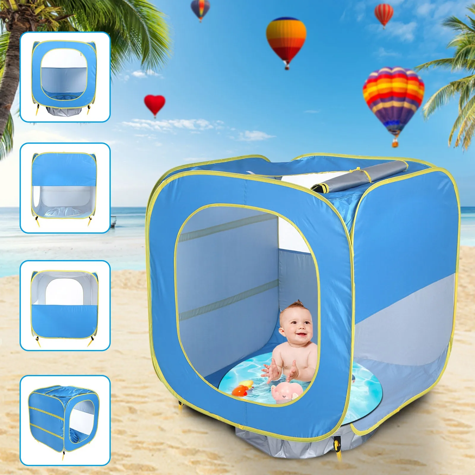 Outdoor tent Baby beach tent with swimming pool Convenient to fold and store baby UV-proof tent Park beach shade пляж 40*
Outdoor tent Baby beach tent with swimming pool Convenient to fold and store baby UV-proof tent Park beach shade пляж 40*
