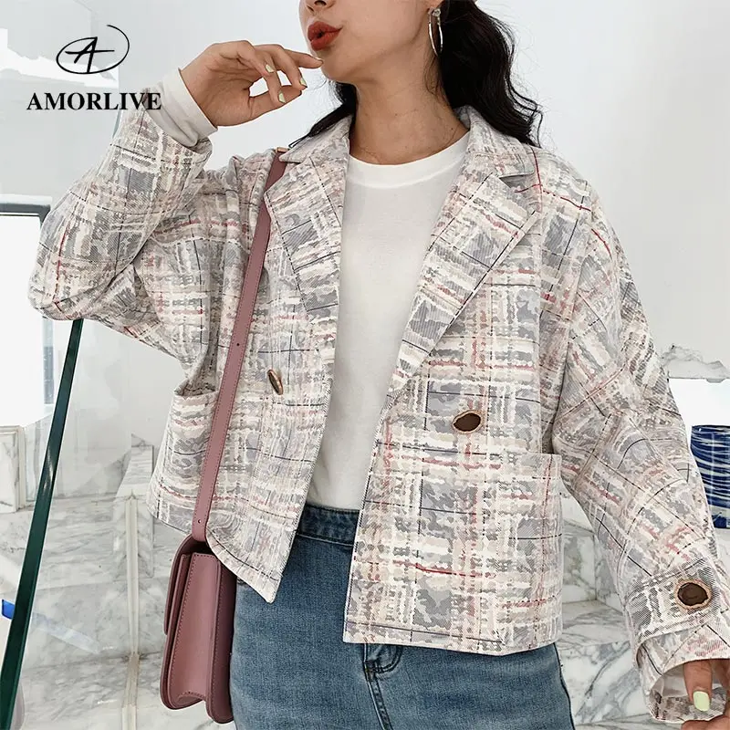 AMOR LIVE Vintage Female 2019 Autumn Short Suit Jacket One Buckle Trendy Ladies Long Sleeve Loose Suit Coat Jacket Women Blazers
AMOR LIVE Vintage Female 2019 Autumn Short Suit Jacket One Buckle Trendy Ladies Long Sleeve Loose Suit Coat Jacket Women Blazers