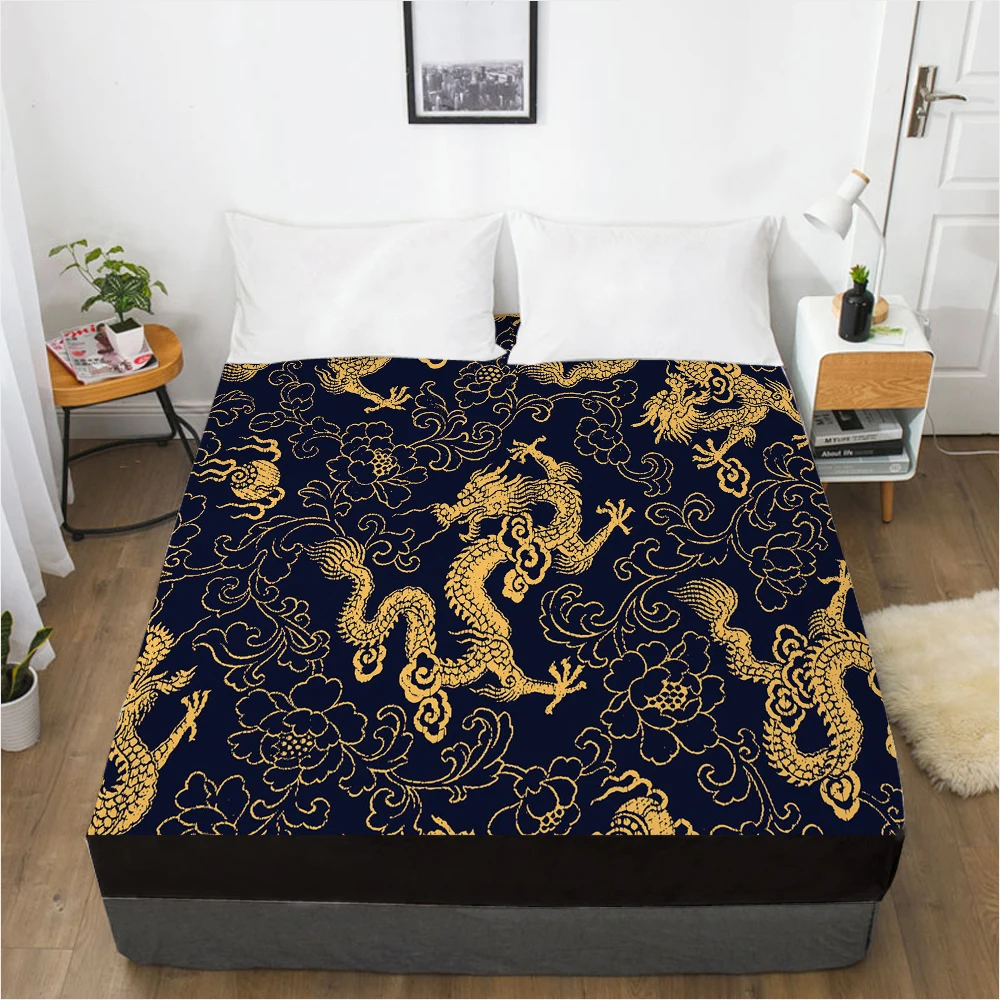 Fitted Sheets Mattress Cover With Elastic Band Linens Bedsheet Bed Sheet 90x200 180x200 135x200 Size 3D Printed Black Golden
Fitted Sheets Mattress Cover With Elastic Band Linens Bedsheet Bed Sheet 90x200 180x200 135x200 Size 3D Printed Black Golden