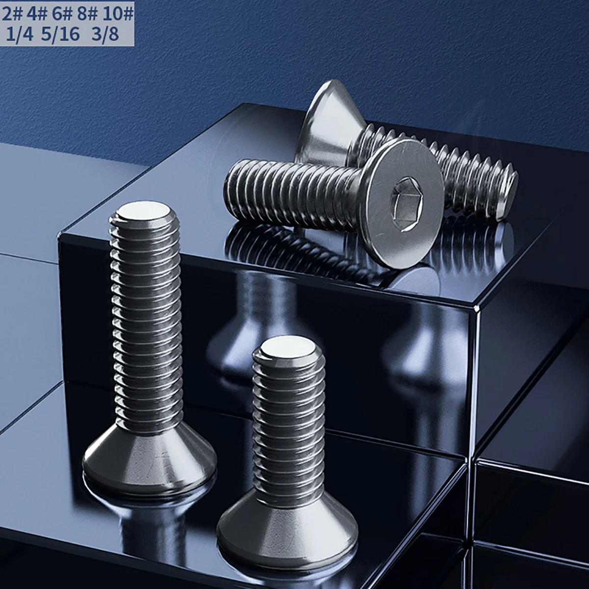10pcs UNC Thread A2 Stainless Steel Countersunk Bolts Allen Socket Screws UNC 2#-56, 4#-40, 6#-32, 8#-32, 10#-24
10pcs UNC Thread A2 Stainless Steel Countersunk Bolts Allen Socket Screws UNC 2#-56, 4#-40, 6#-32, 8#-32, 10#-24