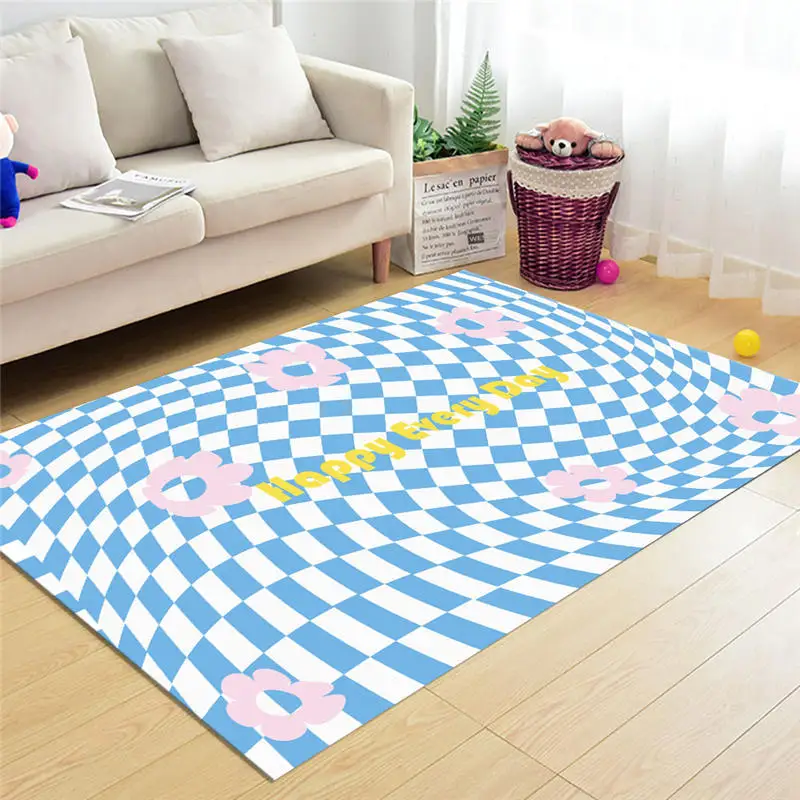 Fashion Blue Green Deform Checkerboard Rug With Floral Girl's Children Rug Kids Room Decor Carpet For Living Room Center Table
Fashion Blue Green Deform Checkerboard Rug With Floral Girl's Children Rug Kids Room Decor Carpet For Living Room Center Table