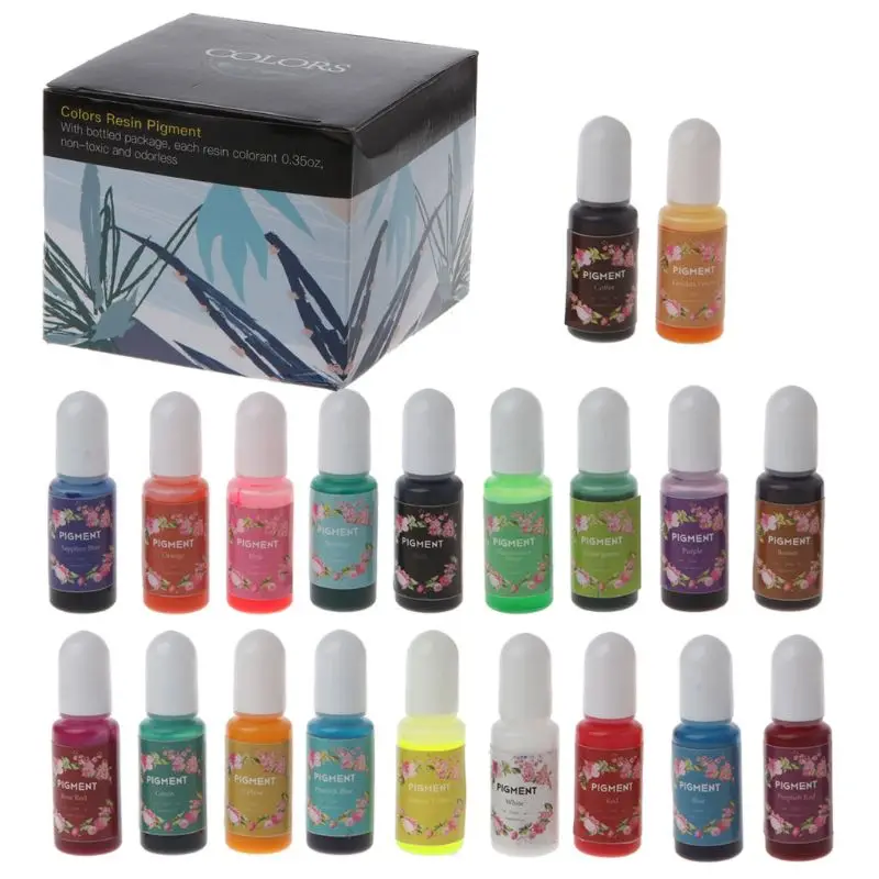 20 Colors/set Epoxy Resin Pigment Kit Liquid Epoxy UV Resin Coloring Colorant Dye for DIY Jewelry Making Crafts Art Sets
20 Colors/set Epoxy Resin Pigment Kit Liquid Epoxy UV Resin Coloring Colorant Dye for DIY Jewelry Making Crafts Art Sets