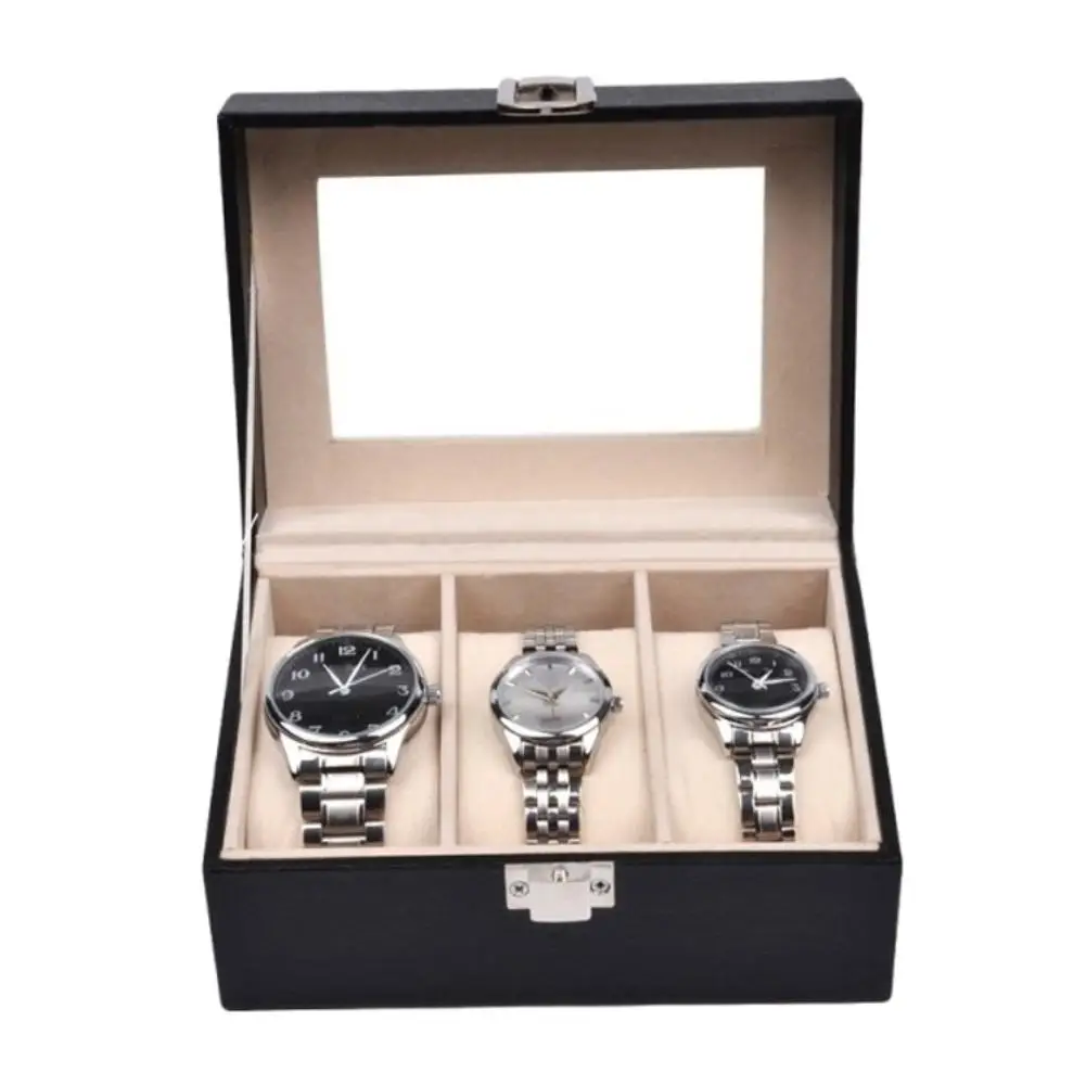 3 Slots Leather Wrist Watch Storage Box Organizer New Mechanical Mens Watch Display Holder Cases Black Jewelry Gift Boxes Case
3 Slots Leather Wrist Watch Storage Box Organizer New Mechanical Mens Watch Display Holder Cases Black Jewelry Gift Boxes Case