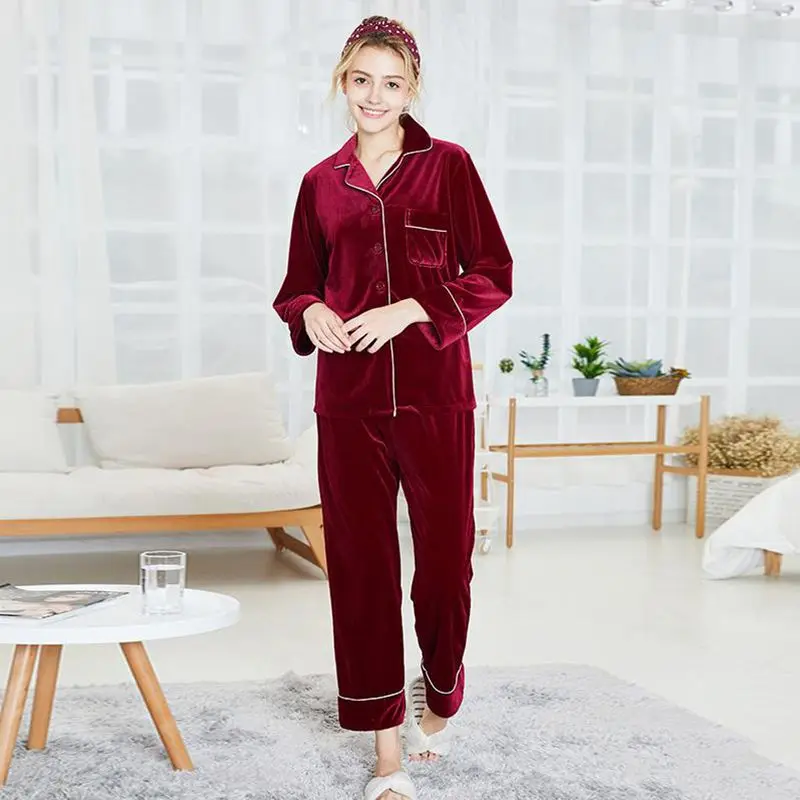 Women's shirts and trousers pajamas home service long-sleeved pajamas autumn and winter kimono elegant bathrobe casual clothes
Women's shirts and trousers pajamas home service long-sleeved pajamas autumn and winter kimono elegant bathrobe casual clothes