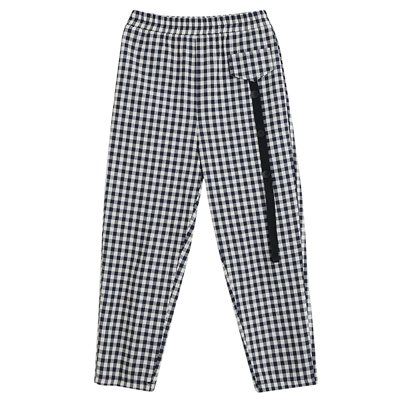 JVCAKE Ankle-Length Long Pants Women'S Checked Pants Cotton Summer 2020 Elastic Waist Casual Pants
JVCAKE Ankle-Length Long Pants Women'S Checked Pants Cotton Summer 2020 Elastic Waist Casual Pants