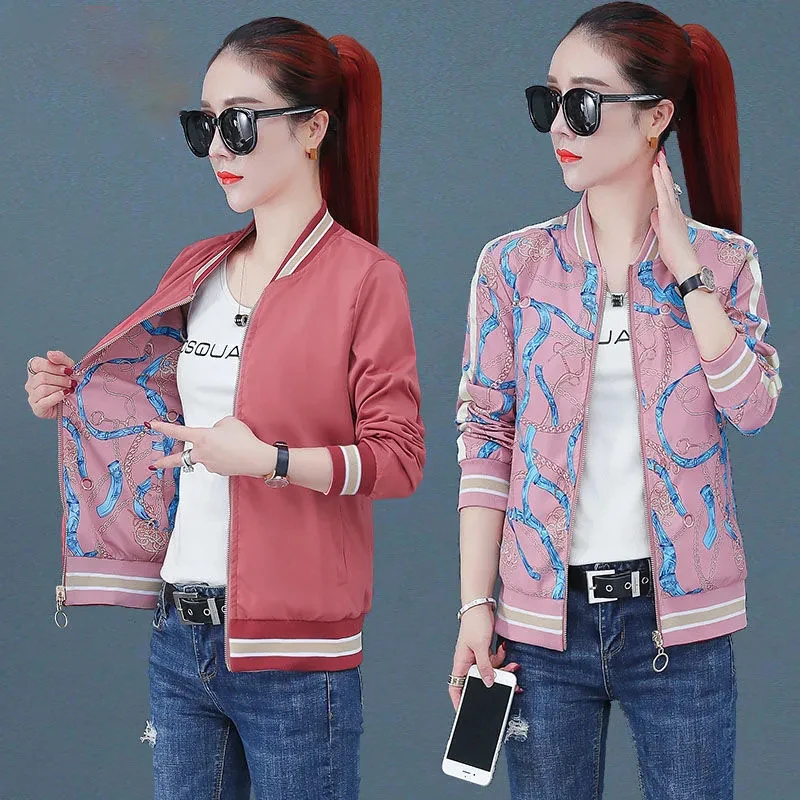 Fashion printing Streetwear bomber jacket Women Korean Casual Loose big size Cropped jacket Ladies elegant spring Clothes
Fashion printing Streetwear bomber jacket Women Korean Casual Loose big size Cropped jacket Ladies elegant spring Clothes