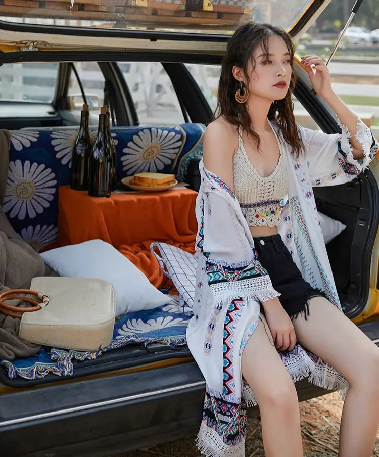 Beach beach sunscreen women's 2021 new long fairy Korean loose fashion cardigan thin sun-protective clothing coat 14990260
Beach beach sunscreen women's 2021 new long fairy Korean loose fashion cardigan thin sun-protective clothing coat 14990260