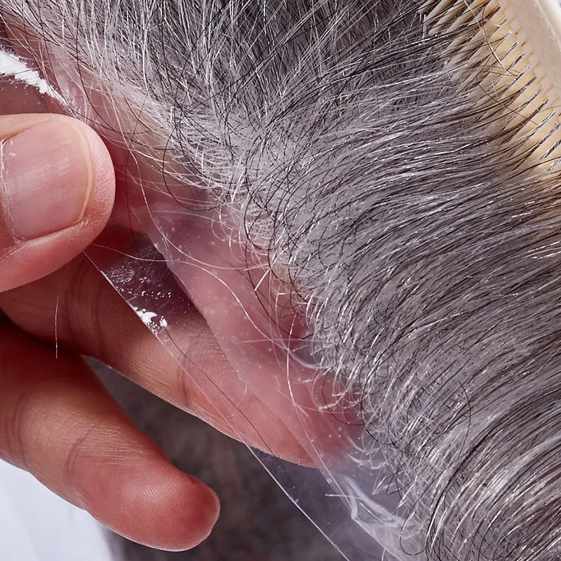 THIN PU 0.02-0.03mm Men Toupee Human Hair Wig Indian Remy Hair System Men Hairpiece 30mm Wave Natural Color with Grey Hair 6inch
THIN PU 0.02-0.03mm Men Toupee Human Hair Wig Indian Remy Hair System Men Hairpiece 30mm Wave Natural Color with Grey Hair 6inch