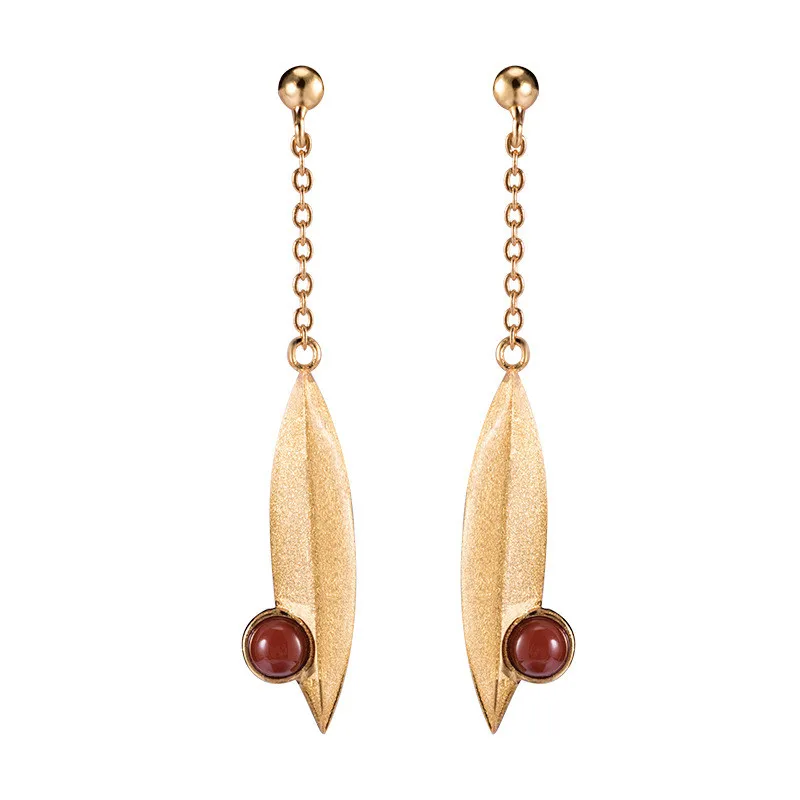 Bastiee 925 Sterling Silver Drop Gold Earrings For Women Leaf Red Agate Vintage Earings Chinese Vintage Jewelry
Bastiee 925 Sterling Silver Drop Gold Earrings For Women Leaf Red Agate Vintage Earings Chinese Vintage Jewelry