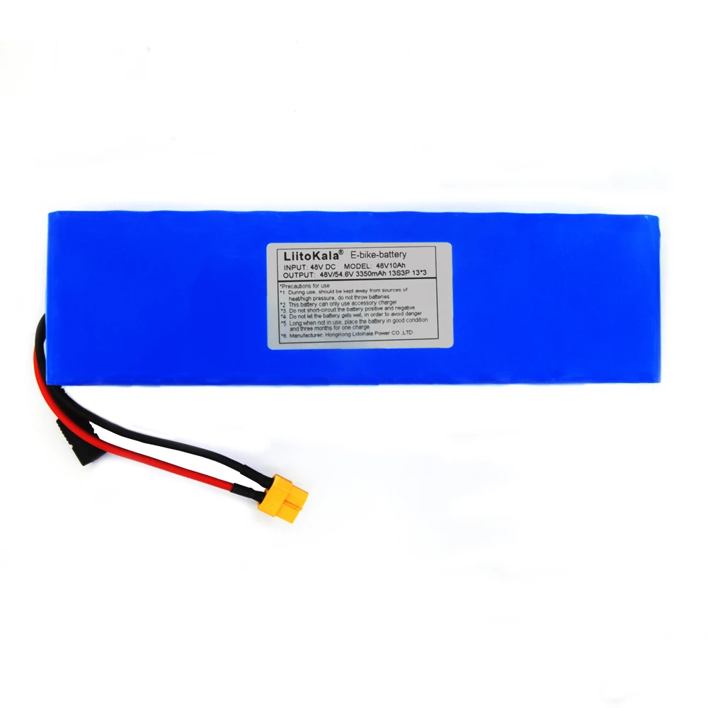 LiitoKala e-bike battery 48v 10ah li ion battery pack bike conversion kit bafang 1000w and charger XT60 Plug
LiitoKala e-bike battery 48v 10ah li ion battery pack bike conversion kit bafang 1000w and charger XT60 Plug
