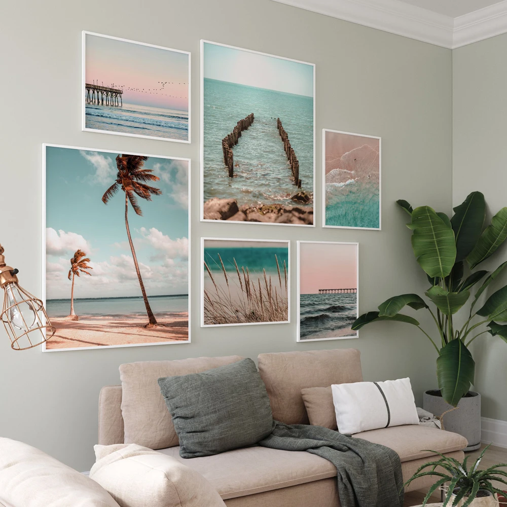 Modern Beach Landscape Posters and Prints Ocean Palm Tree Reed Canvas Painting Wall Art Decor Pastel Pictures for Bedroom
Modern Beach Landscape Posters and Prints Ocean Palm Tree Reed Canvas Painting Wall Art Decor Pastel Pictures for Bedroom