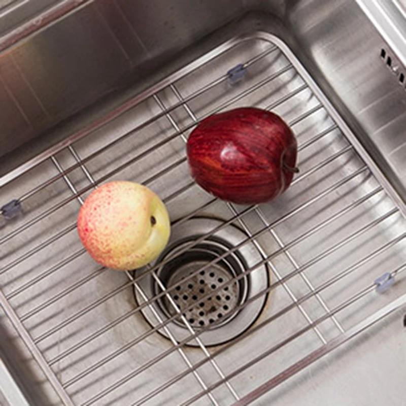 304 Stainless Steel Sink Drainer Rack Multifunctional Kitchen Fruit Vegetable Dish Drying Rack Kitchen Sink Protector Grid
304 Stainless Steel Sink Drainer Rack Multifunctional Kitchen Fruit Vegetable Dish Drying Rack Kitchen Sink Protector Grid