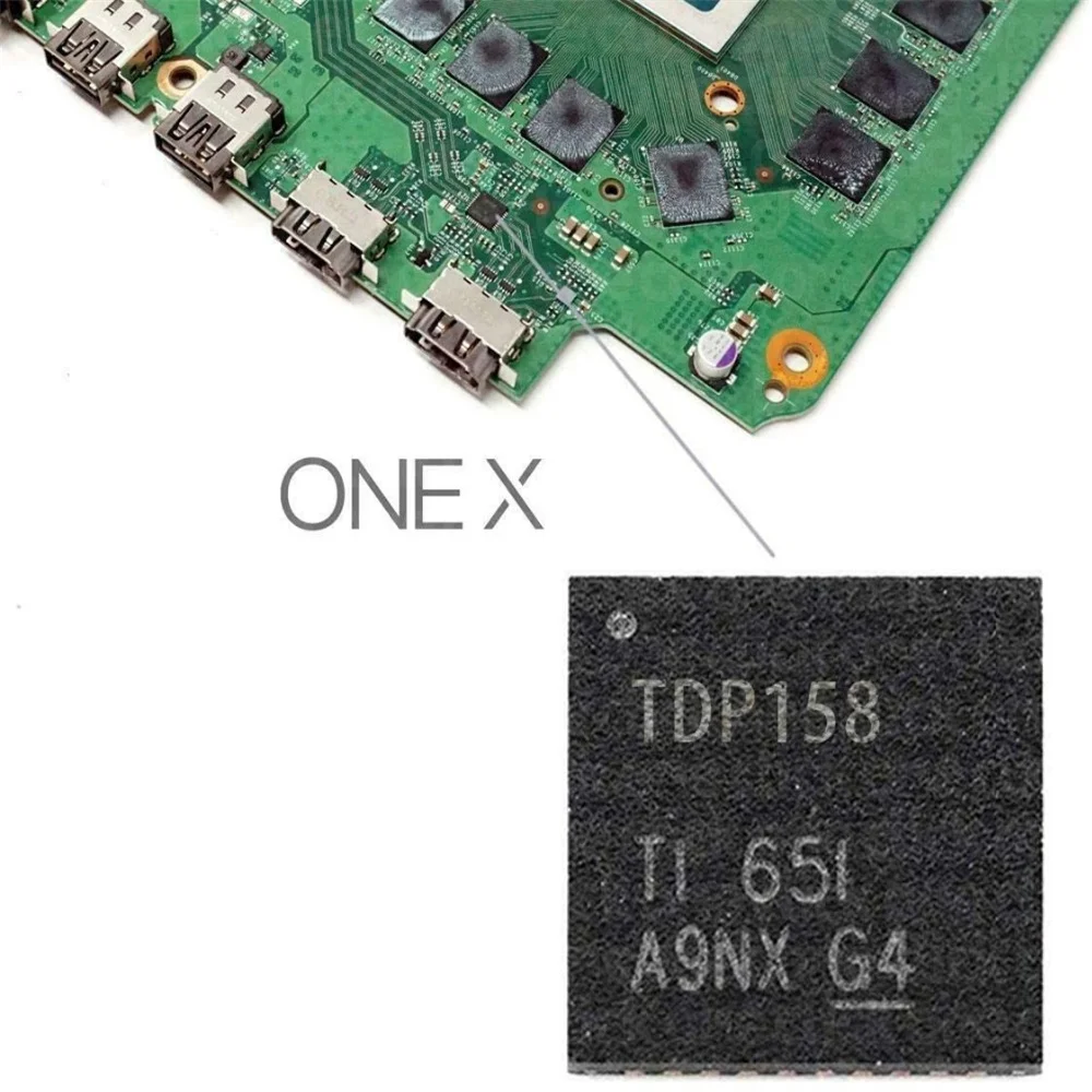 HDMI-совместимый чип управления IC Retimer TDP158 запасные части для консолей Xbox One X |
