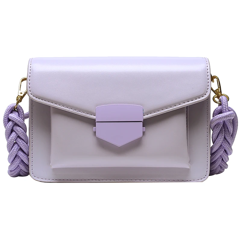 Solid Color Braided Rope Women Shoulder Small PU Leather Crossbody Bags For Women 2020 Summer Simple Belt Shoulder Handbags
Solid Color Braided Rope Women Shoulder Small PU Leather Crossbody Bags For Women 2020 Summer Simple Belt Shoulder Handbags
