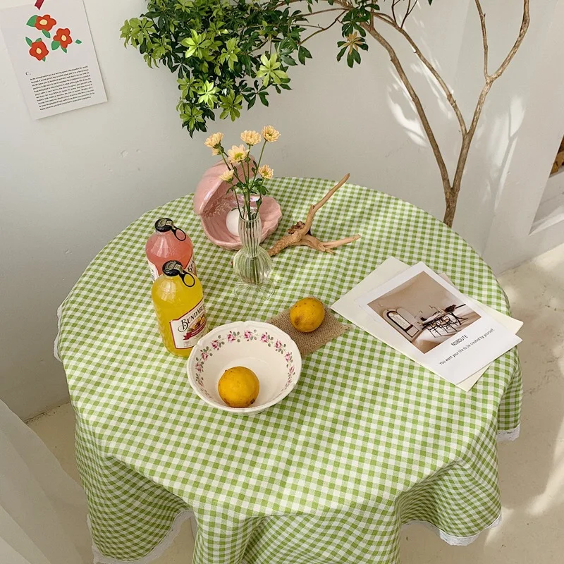 INS Korean Style Hipster Plaid Tablecloth Macarons Color Girl's Heart Lace Side Dining Table Cushion Tea Table Picnic Cloth
INS Korean Style Hipster Plaid Tablecloth Macarons Color Girl's Heart Lace Side Dining Table Cushion Tea Table Picnic Cloth