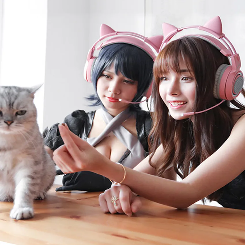 SOMIC G951S Kids PS4 Gaming Headset casque Pink Girls Cat Ear PC Stereo Headset with Microphone for Xbox One/Phone/Laptop Tablet
SOMIC G951S Kids PS4 Gaming Headset casque Pink Girls Cat Ear PC Stereo Headset with Microphone for Xbox One/Phone/Laptop Tablet