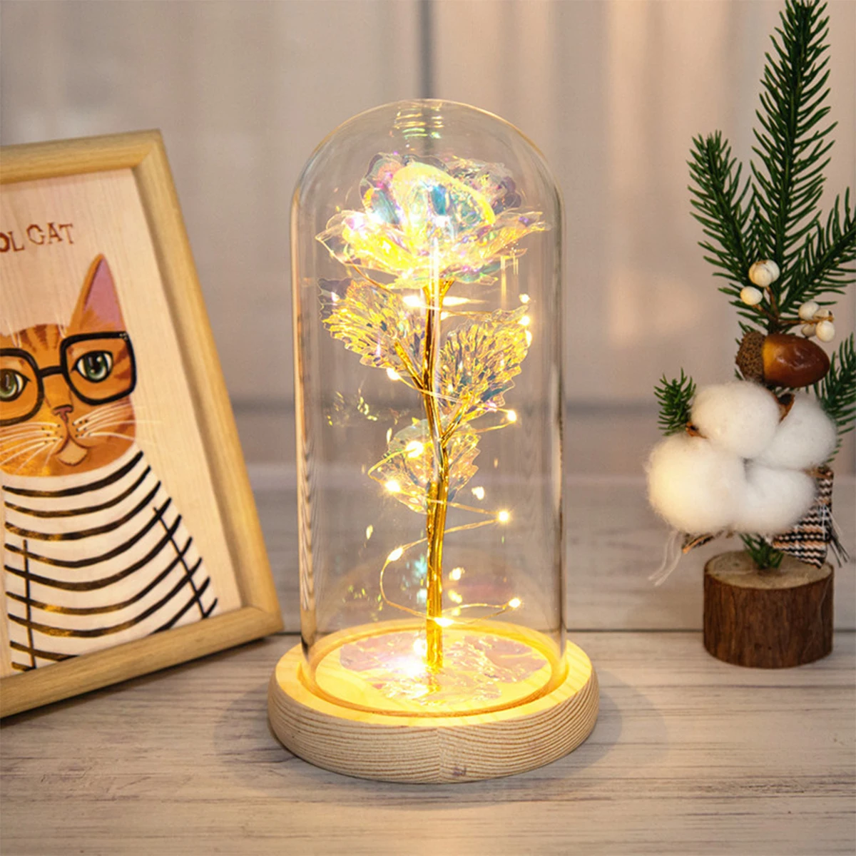 2022 Beauty and Beast Light Galaxy Rose Flower Glass Cover LED Battery Lamp Birthday Valentine's Day Gift For Mom Mother's Gift
2022 Beauty and Beast Light Galaxy Rose Flower Glass Cover LED Battery Lamp Birthday Valentine's Day Gift For Mom Mother's Gift