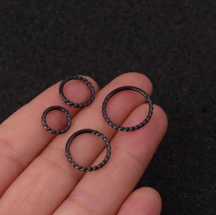 Imixlot 1 шт. 6 мм до 12 16 г нержавеющая сталь навесной сегмент кольцо-кликер пирсинг