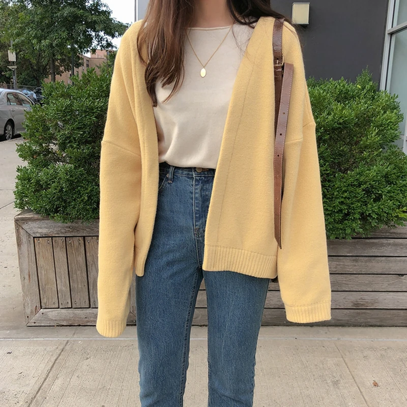 Autumn INS Plain Cardigan Tops Trend Student Loose Casual Soft Knitted Outerwear Long Sleeve Women Sweaters
Autumn INS Plain Cardigan Tops Trend Student Loose Casual Soft Knitted Outerwear Long Sleeve Women Sweaters