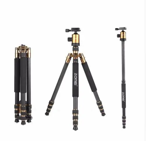 Z-888C Portable travel tripod 3-Way Ball Head Carbon fiber Camera Tripod Stand for Canon Nikon Sony Digital SLR DSLR Camera
Z-888C Portable travel tripod 3-Way Ball Head Carbon fiber Camera Tripod Stand for Canon Nikon Sony Digital SLR DSLR Camera