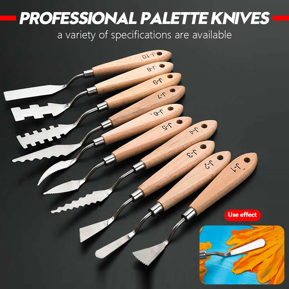 Professional Stainless Steel Palette Knives Multi Types For Artist Oil Painting Fine Painting Tool Mixed Scraper Art Supplies
Professional Stainless Steel Palette Knives Multi Types For Artist Oil Painting Fine Painting Tool Mixed Scraper Art Supplies