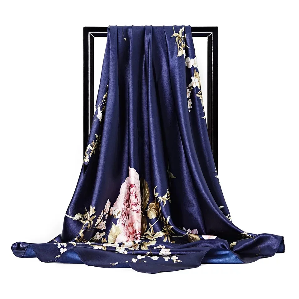 Women Silk Scarf Elegant Fower Print 90X90CM Large Square Scarves Lady Luxury Brand Shawls Twill Silk Scarf Foulard Satin Hijab
Women Silk Scarf Elegant Fower Print 90X90CM Large Square Scarves Lady Luxury Brand Shawls Twill Silk Scarf Foulard Satin Hijab