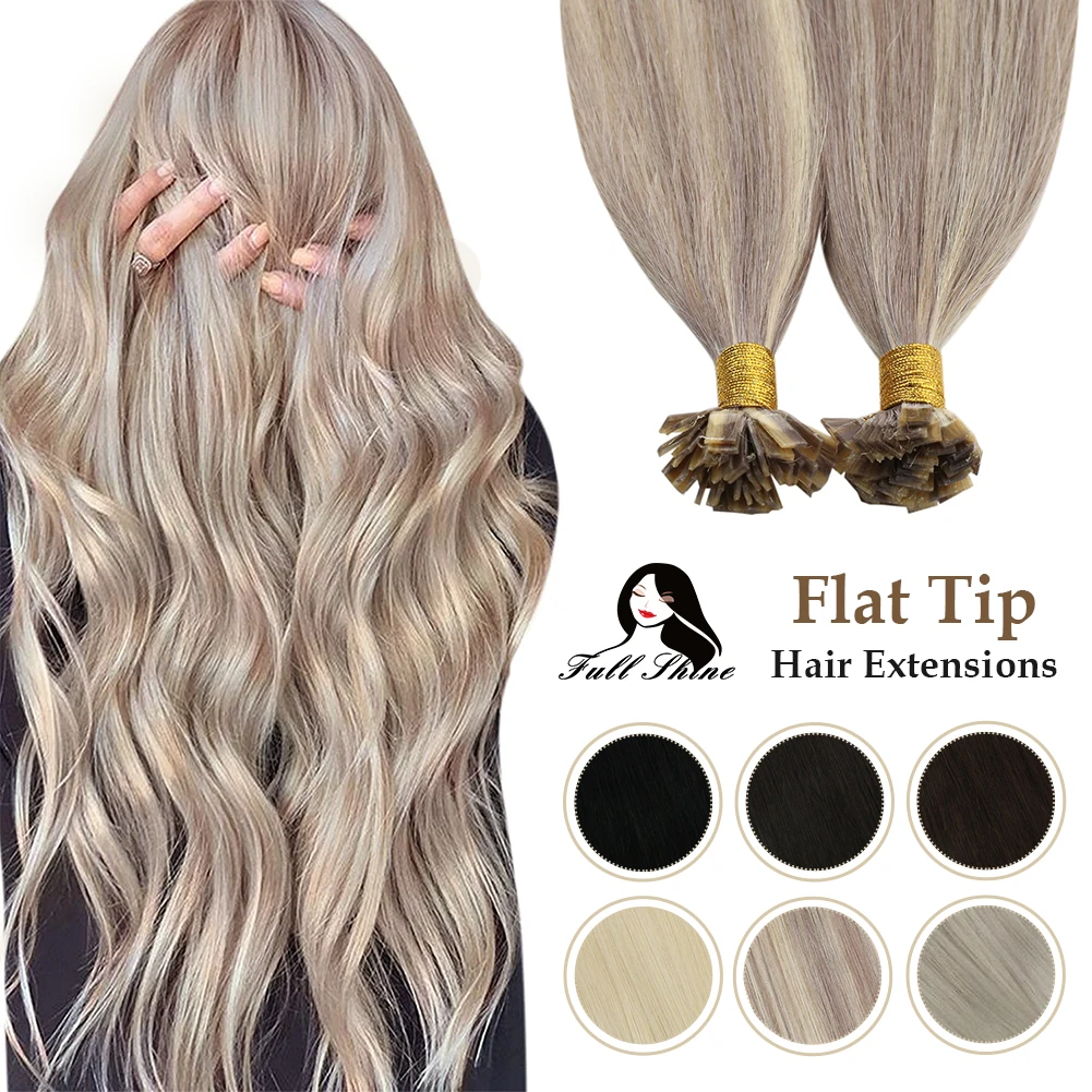 Full Shine Flat Tip Remy Extensions Human Hair for Women Jet Black Dark Brown Balayage Natural Soft Hair Extensions 50g/100g
Full Shine Flat Tip Remy Extensions Human Hair for Women Jet Black Dark Brown Balayage Natural Soft Hair Extensions 50g/100g