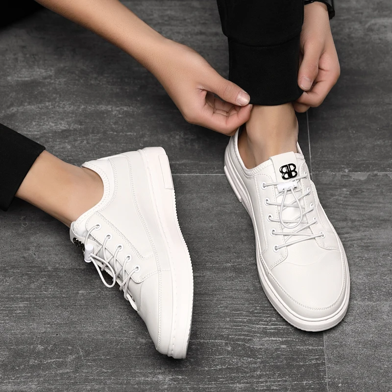 Sale Man Leather Casual Shoe White Youth Fashion Men Sneakers Designer Flats Shoes Mens Hard-Wearing Men Walking Shoes
Sale Man Leather Casual Shoe White Youth Fashion Men Sneakers Designer Flats Shoes Mens Hard-Wearing Men Walking Shoes