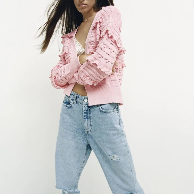 New Spring Autumn Women Fashion Pink Sweet Texture Knitted Cardigan Sweater Female Vintage Long Sleeve Coat Chic Tops
New Spring Autumn Women Fashion Pink Sweet Texture Knitted Cardigan Sweater Female Vintage Long Sleeve Coat Chic Tops