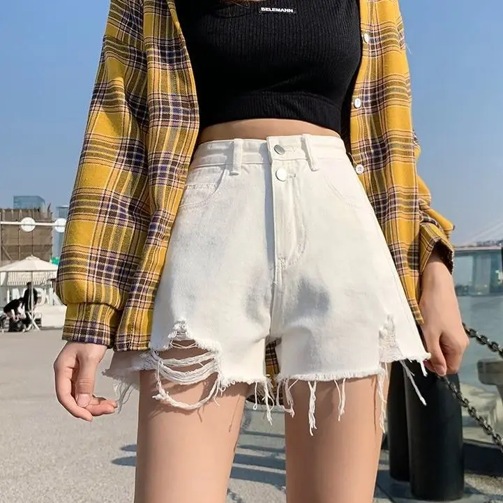 Denim shorts women's summer 2021 new hole wide leg pants high waist A-line super hot pants loose pants
Denim shorts women's summer 2021 new hole wide leg pants high waist A-line super hot pants loose pants