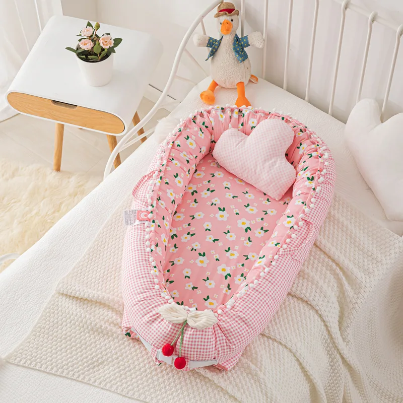 90X50cm Portable Baby Nest Crib Baby Bed Bassinet for Baby Lounger Cotton Baby Nest Co Sleeping Bed
90X50cm Portable Baby Nest Crib Baby Bed Bassinet for Baby Lounger Cotton Baby Nest Co Sleeping Bed