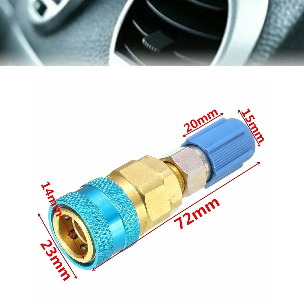 R134A Low Side Blue Brass Extension Quick Coupler (With Cap) For BMW FORD Car Add Fluorine QC12L-13L
R134A Low Side Blue Brass Extension Quick Coupler (With Cap) For BMW FORD Car Add Fluorine QC12L-13L