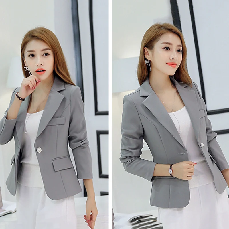Blazers Women Simple Elegant Slim Soft Ladies All-match Korean Style Womens Solid Pockets Leisure Outwear Trendy Spring 2020 New
Blazers Women Simple Elegant Slim Soft Ladies All-match Korean Style Womens Solid Pockets Leisure Outwear Trendy Spring 2020 New
