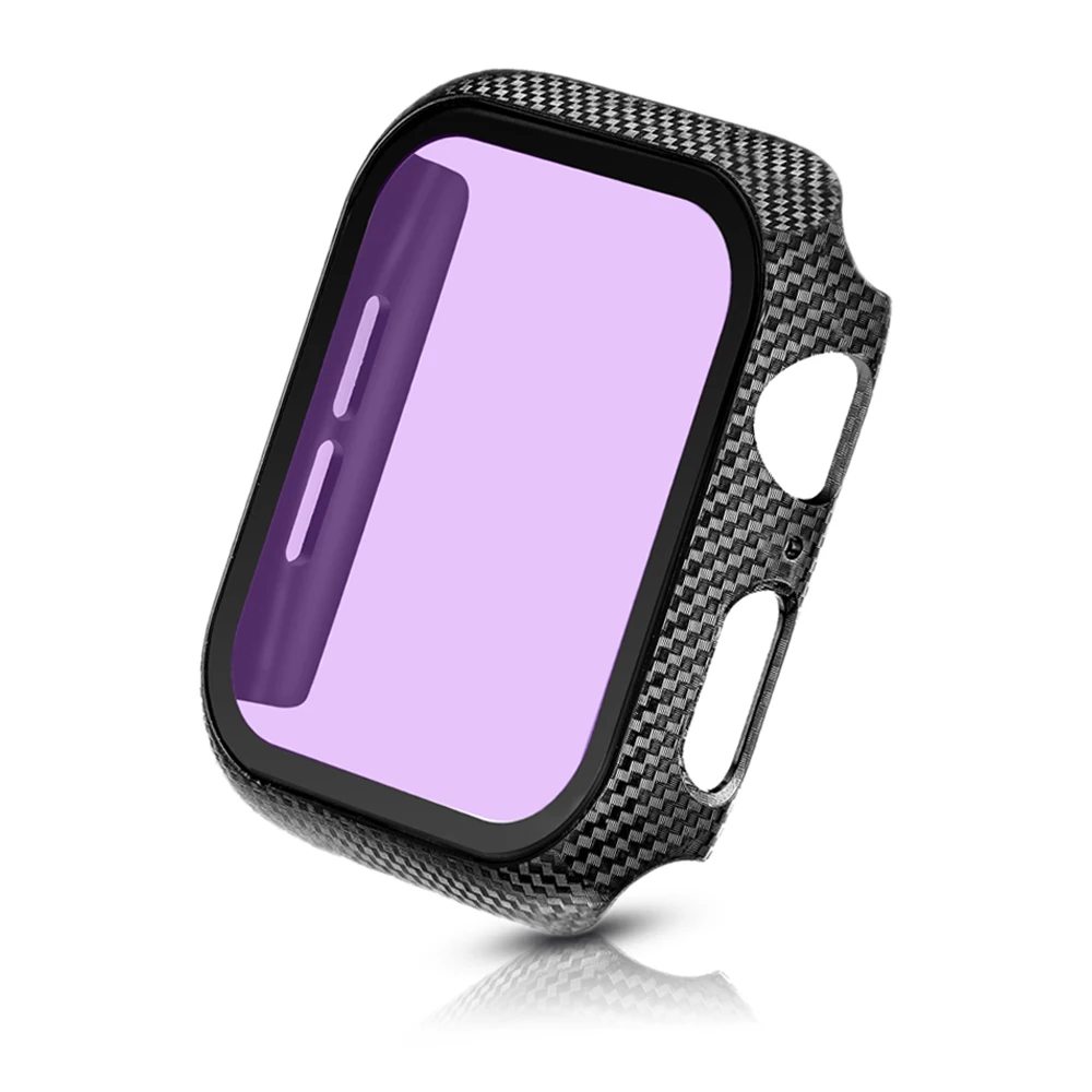 Carbon Fiber PC Frame+Tempered Glass Cover for Apple Watch 6 Case Series SE 5 4 3 Protector Bumper for iWatch 44mm 40mm 38/42mm
Carbon Fiber PC Frame+Tempered Glass Cover for Apple Watch 6 Case Series SE 5 4 3 Protector Bumper for iWatch 44mm 40mm 38/42mm