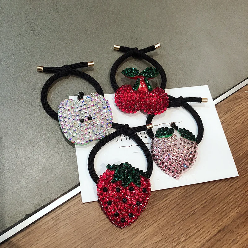 New Shiny Rhinestone Fruits Hair Accessories Hair Ties Rubber Band Crystal Apple Cherry Peach Apple Elastic Hair Bands Wholesale
New Shiny Rhinestone Fruits Hair Accessories Hair Ties Rubber Band Crystal Apple Cherry Peach Apple Elastic Hair Bands Wholesale