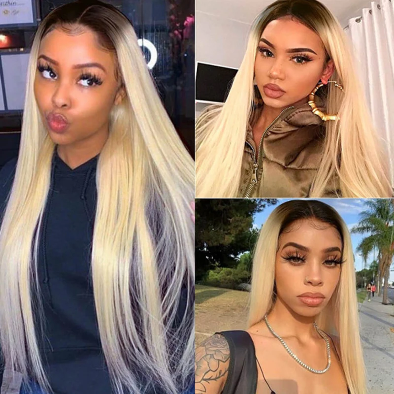 T1B/613 Ombre Blonde Lace Front Human Hair Wigs Brazilian Straight Remy Lace Front Wig For Women Pre Plucked Blonde Wig SOKU
T1B/613 Ombre Blonde Lace Front Human Hair Wigs Brazilian Straight Remy Lace Front Wig For Women Pre Plucked Blonde Wig SOKU