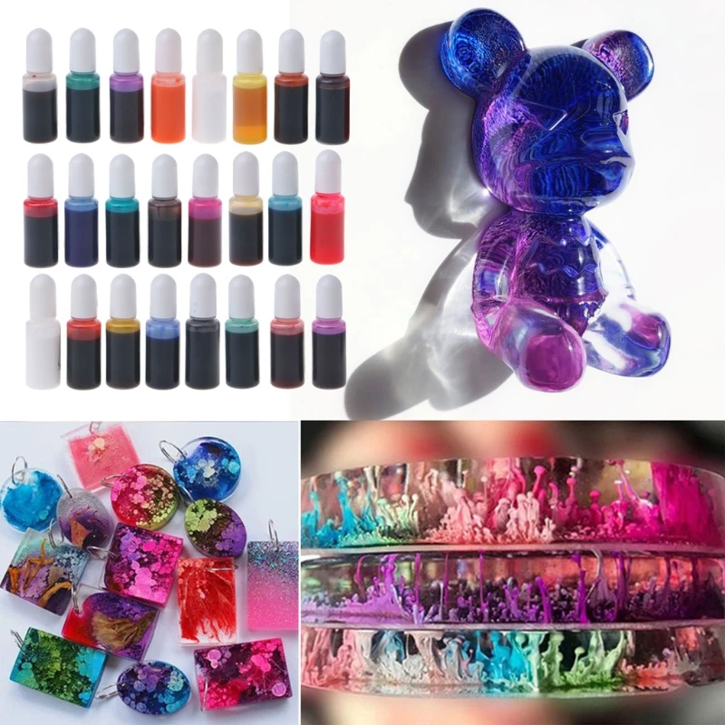 24 Colors Alcohol Ink Set Drawing Inks Epoxy Resin Diffuse Liquid Pigment Epoxy Resin Painting Dye 10ml Each Art Crafts
24 Colors Alcohol Ink Set Drawing Inks Epoxy Resin Diffuse Liquid Pigment Epoxy Resin Painting Dye 10ml Each Art Crafts