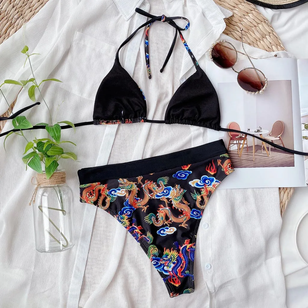 2020 Summer Bikini Set Women Swimwear Sexy Halter Brazilian Swimsuit Retro Printed Push Up Padded Bikini Biquini Feminino
2020 Summer Bikini Set Women Swimwear Sexy Halter Brazilian Swimsuit Retro Printed Push Up Padded Bikini Biquini Feminino